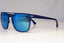 EMPORIO ARMANI Mens Mirror Designer Sunglasses Blue Square EA 2030 3102/55 19390