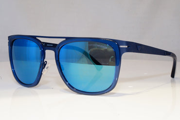 EMPORIO ARMANI Mens Mirror Designer Sunglasses Blue Square EA 2030 3102/55 19390