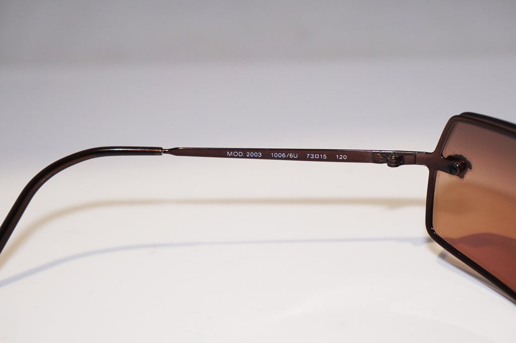 VERSACE Vintage Mens Designer Sunglasses Brown Wrap MOD 2003 1006/6U 14780
