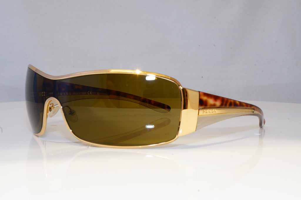 PRADA Mens Womens Designer Sunglasses Gold Shield SPR 53H 5AK-2P1 20384