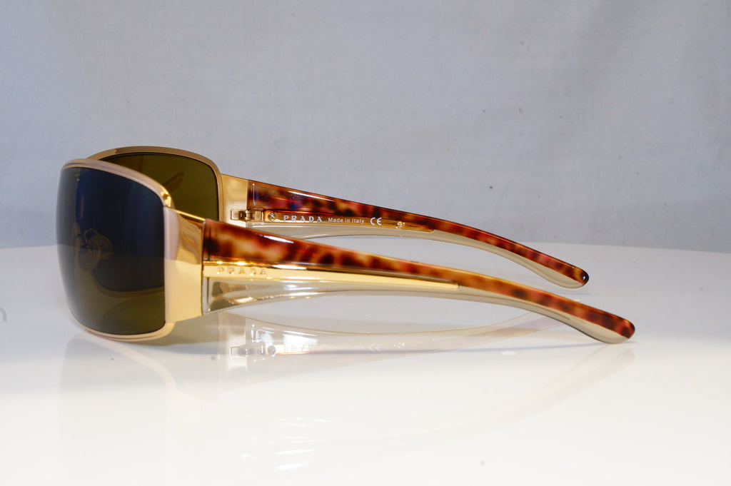 PRADA Mens Womens Designer Sunglasses Gold Shield SPR 53H 5AK-2P1 20384