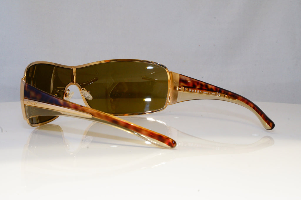PRADA Mens Womens Designer Sunglasses Gold Shield SPR 53H 5AK-2P1 20384