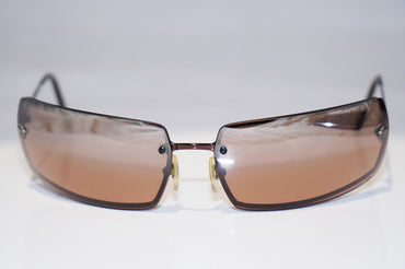 VERSACE Vintage Mens Designer Sunglasses Brown Wrap MOD 2003 1006/6U 14780