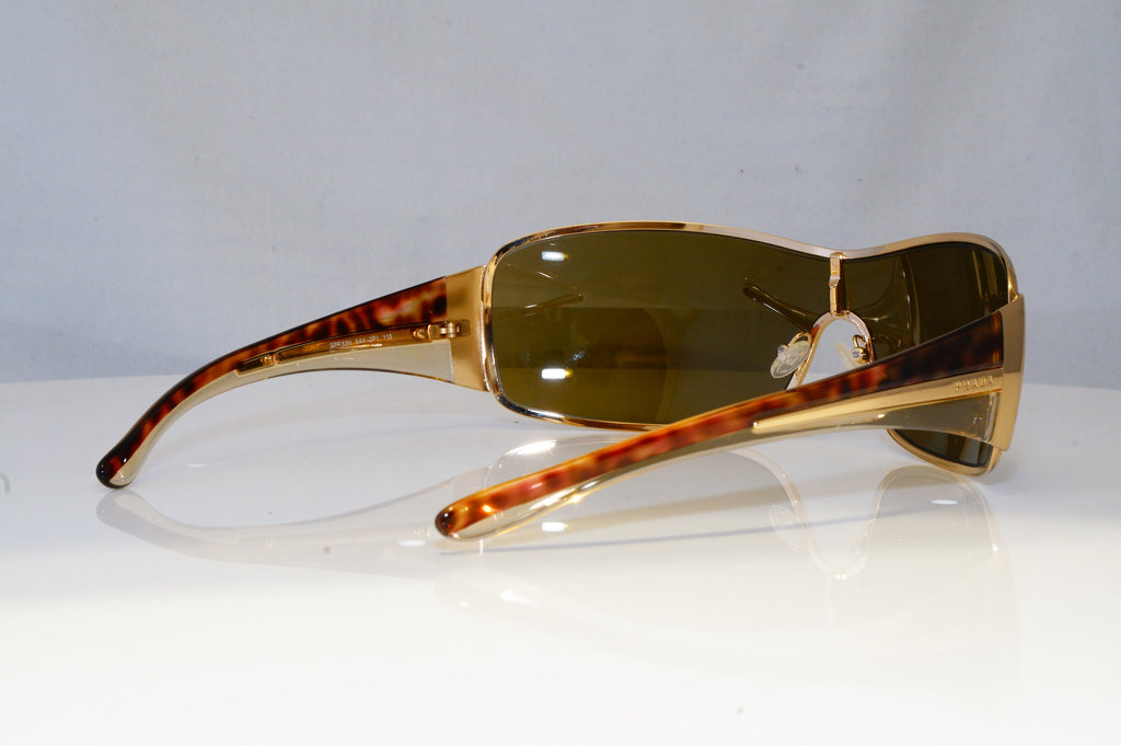 PRADA Mens Womens Designer Sunglasses Gold Shield SPR 53H 5AK-2P1 20384