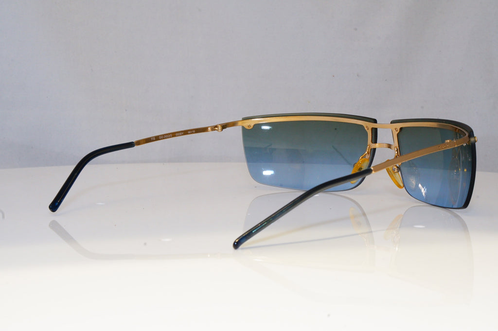 GUCCI Mens Womens Vintage 1990 Designer Sunglasses Gold Wrap GG 2653 000BY 14699