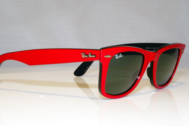 RAY-BAN Mens Unisex Designer Sunglasses Red Wayfarer RB 2140 955 17438