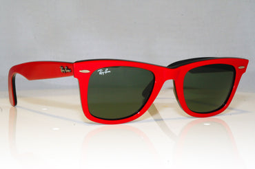 RAY-BAN Mens Unisex Designer Sunglasses Red Wayfarer RB 2140 955 17438