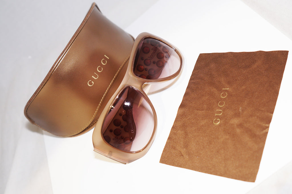 GUCCI Womens Designer Studded Sunglasses Brown Oversized GG 3039 CMGS2 14713
