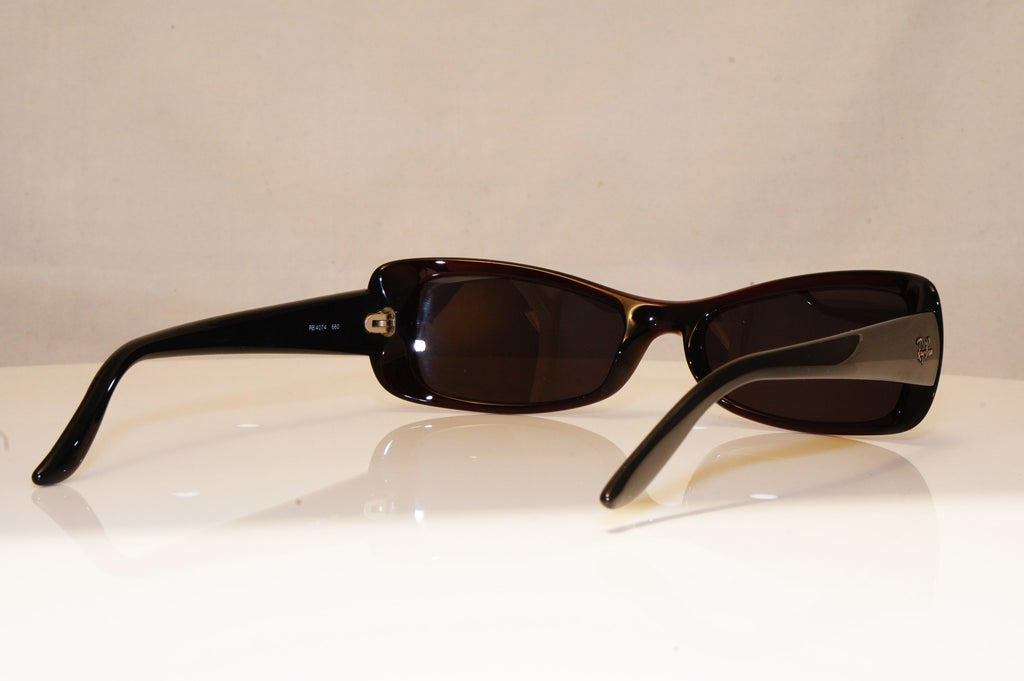 RAY-BAN Womens Designer Sunglasses Black Rectangle RB 4074 660 17240