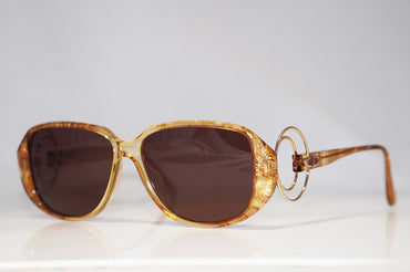 DIOR 1990 Vintage Womens Designer Sunglasses Brown Square 2572 11 15264