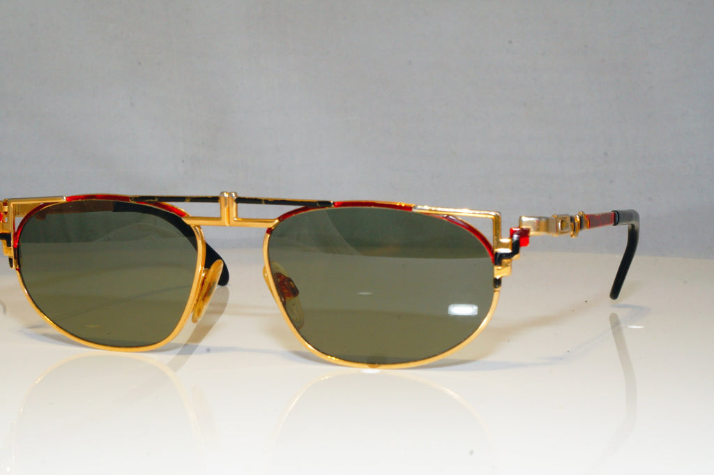 CAZAL Mens Unisex Vintage 1990 Designer Sunglasses Gold Rectangle MOD 433 17457