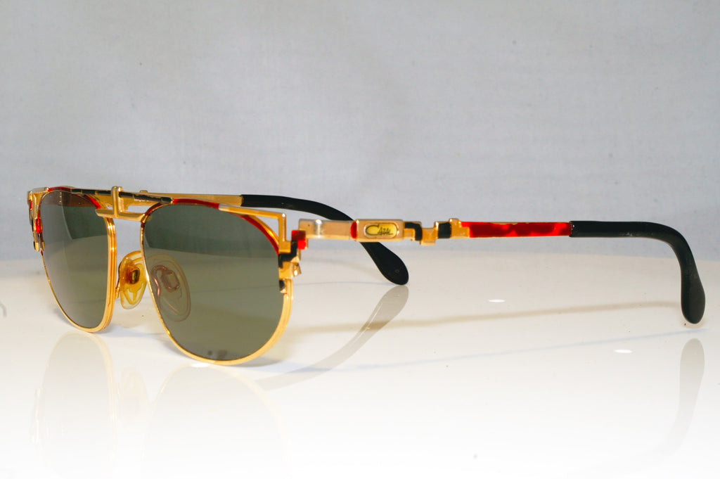 CAZAL Mens Unisex Vintage 1990 Designer Sunglasses Gold Rectangle MOD 433 17457