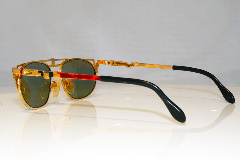 CAZAL Mens Unisex Vintage 1990 Designer Sunglasses Gold Rectangle MOD 433 17457