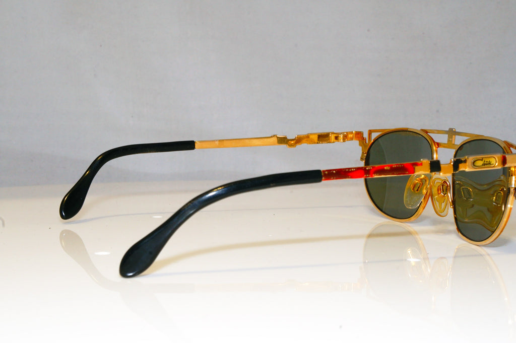 CAZAL Mens Unisex Vintage 1990 Designer Sunglasses Gold Rectangle MOD 433 17457