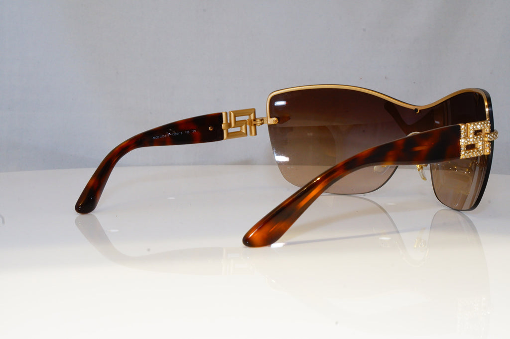 VERSACE Mens Diamante Boxed Designer Sunglasses Brown Shield 2156 1355/13 20400