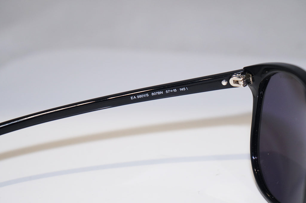 EMPORIO ARMANI Mens Designer Sunglasses Black Square EA 9801 807BN 14777