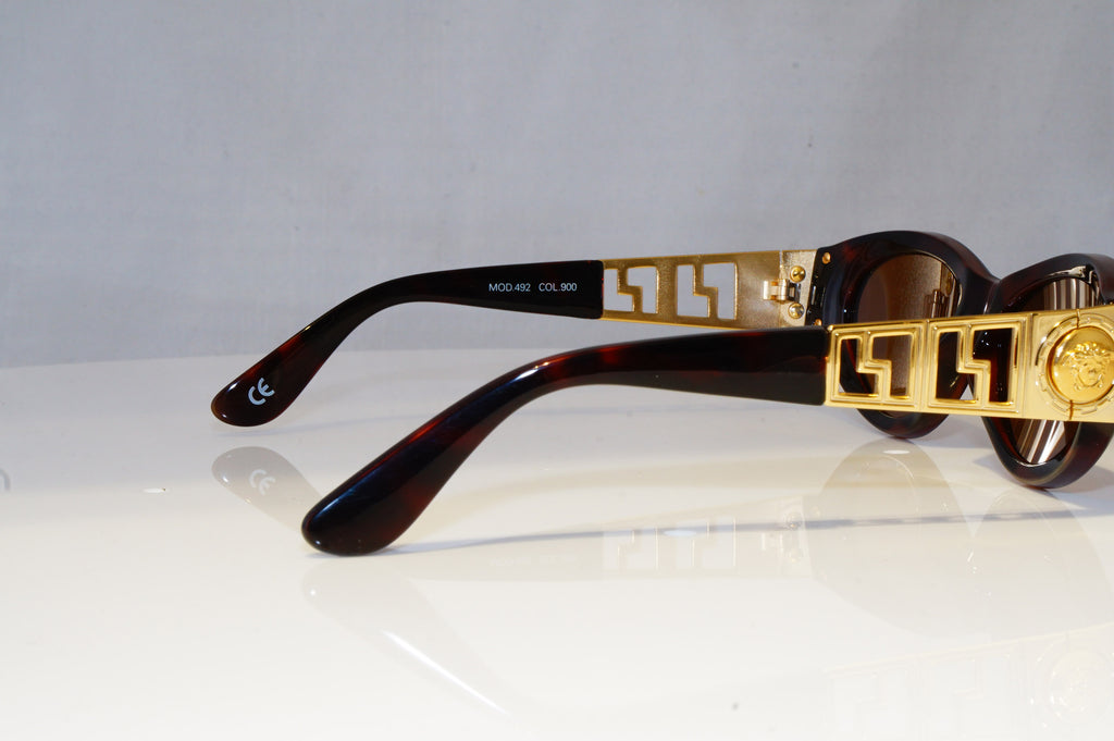 GIANNI VERSACE Mens Womens Vintage Designer Sunglasses Gold Medusa MOD 492 18302