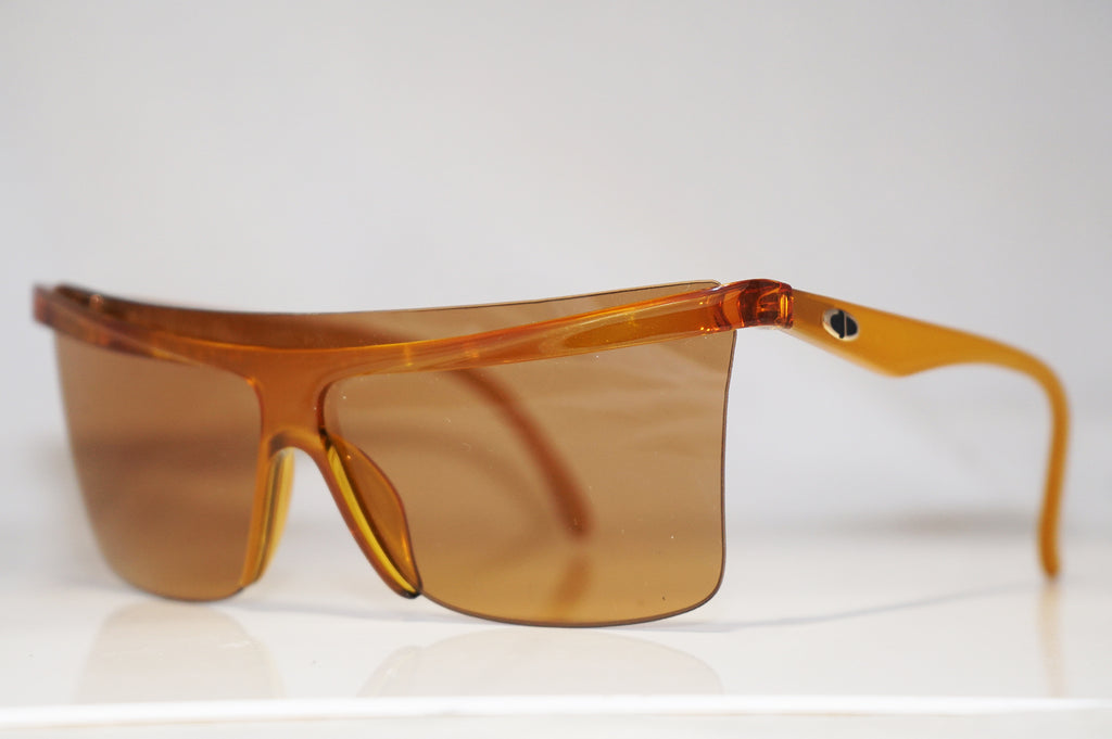 DIOR 1990 Vintage Mens Unisex Designer Sunglasses Brown Shield 2395 11 15241