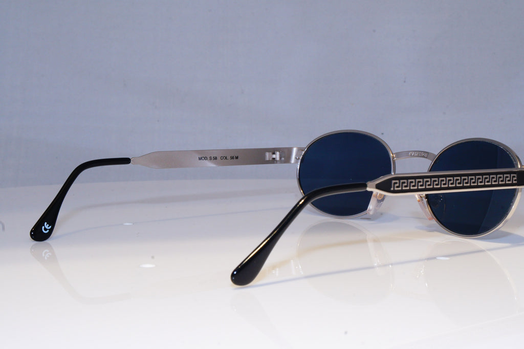 GIANNI VERSACE Mens Womens Vintage Designer Sunglasses Silver MOD S58 56M 18379
