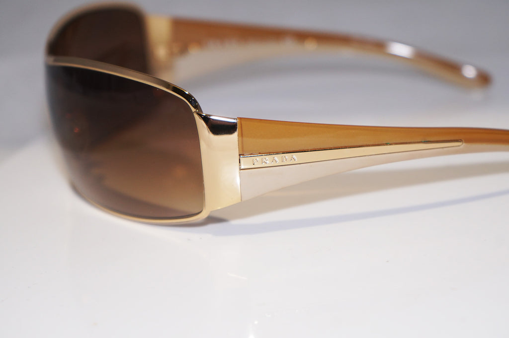 PRADA Mens Designer Sunglasses Gold Shield SPR 53H 5AK-6S1 14770