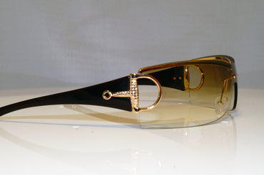 GUCCI Womens Diamante Designer Sunglasses Brown Shield GG 2712 RFVYP 17437