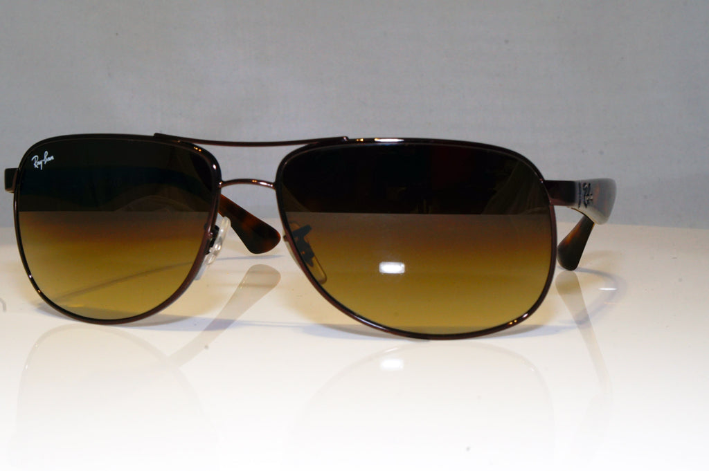 RAY-BAN Mens Boxed Designer Sunglasses Brown Aviator RB 3502 014/85 17441