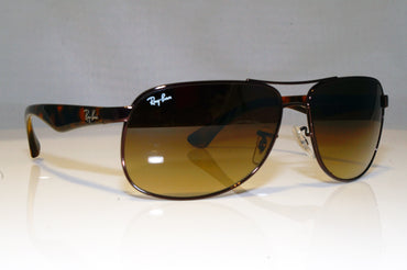 RAY-BAN Mens Boxed Designer Sunglasses Brown Aviator RB 3502 014/85 17441