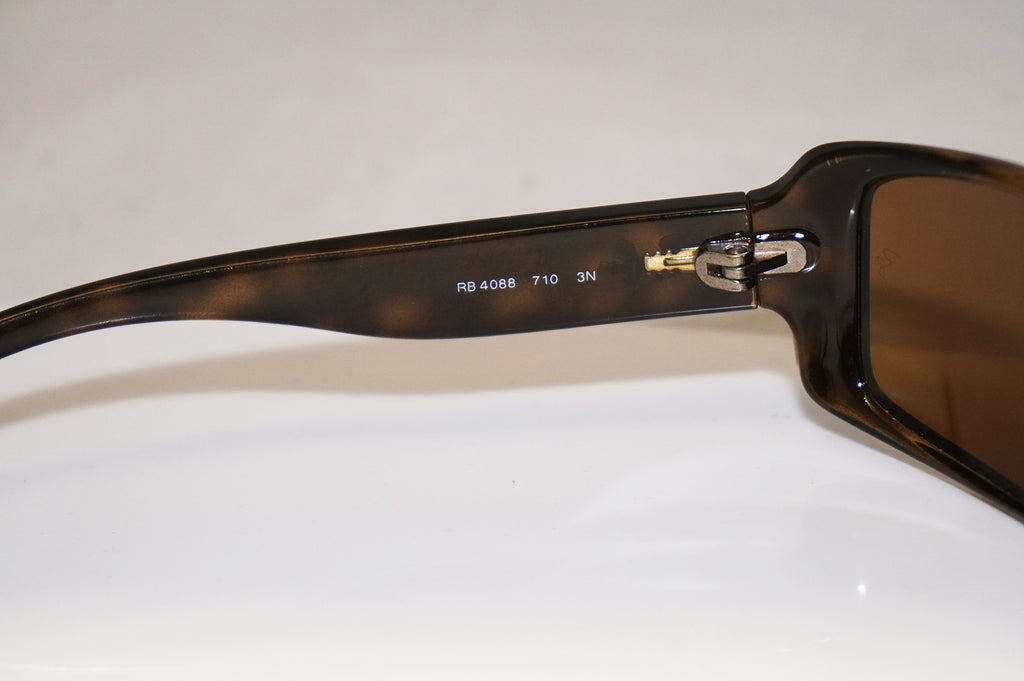 RAY-BAN Vintage Mens Designer Sunglasses Brown Rectangle RB 4088 710 14655
