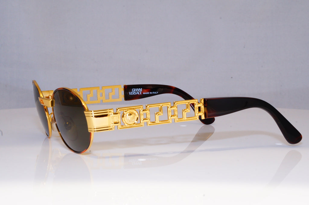 GIANNI VERSACE Mens Womens Vintage Designer Sunglasses Gold MOD S43 07M 18350