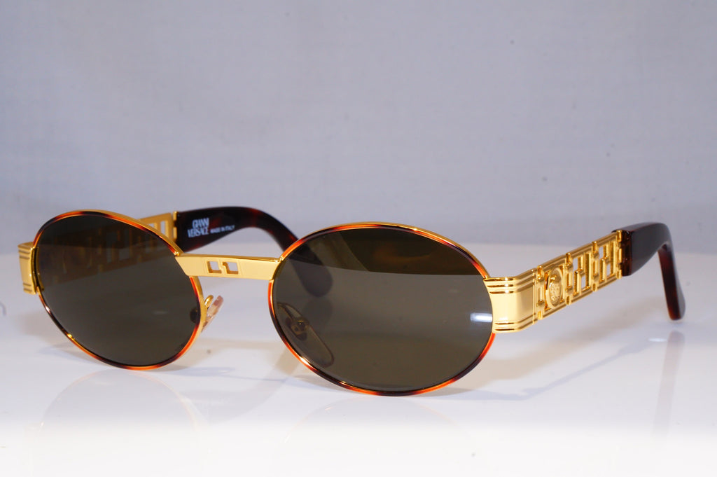 GIANNI VERSACE Mens Womens Vintage Designer Sunglasses Gold MOD S43 07M 18350