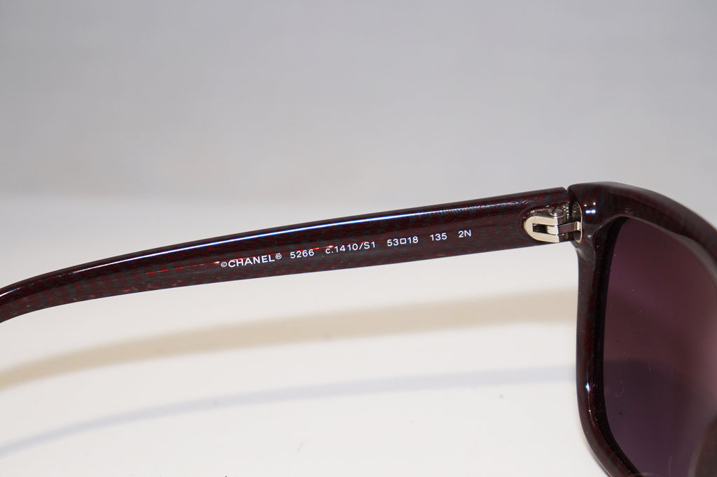 CHANEL Boxed Womens Designer Sunglasses Burgundy Butterfly 5266 C1410/S1 16010
