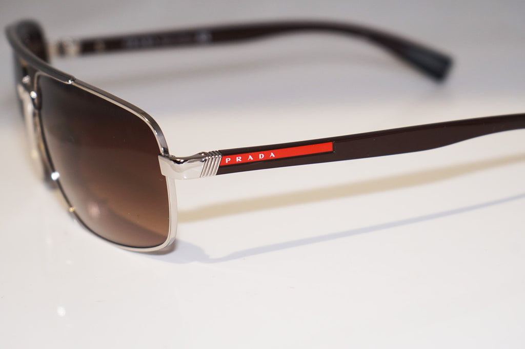 PRADA Mens Designer Sunglasses Brown Rectangle SPS 55N 1BC-6S1 14652