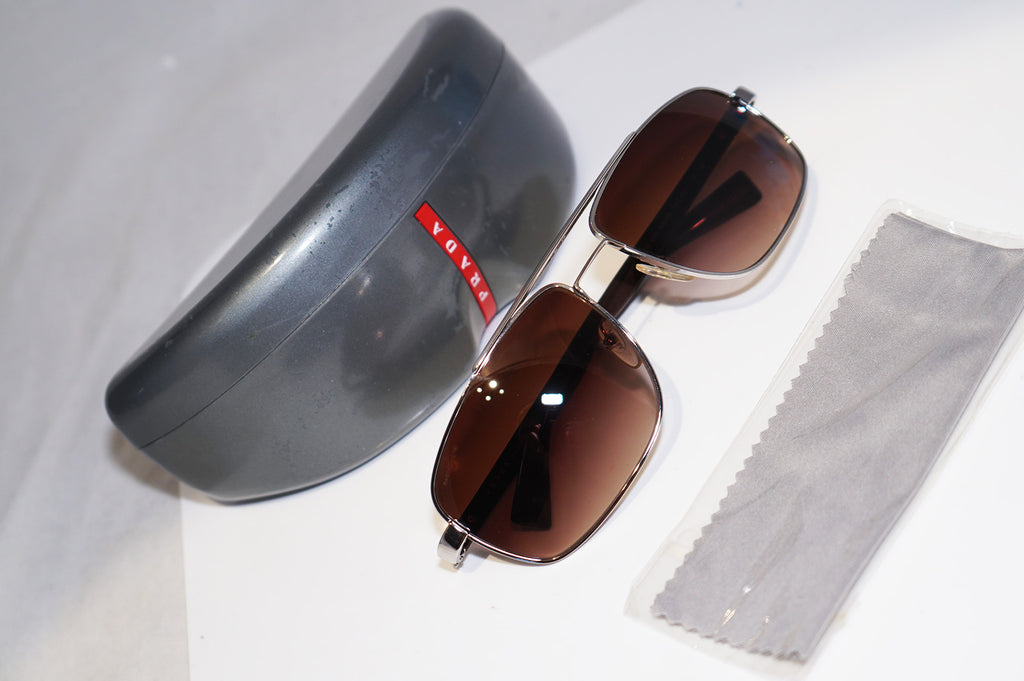 PRADA Mens Designer Sunglasses Brown Rectangle SPS 55N 1BC-6S1 14652