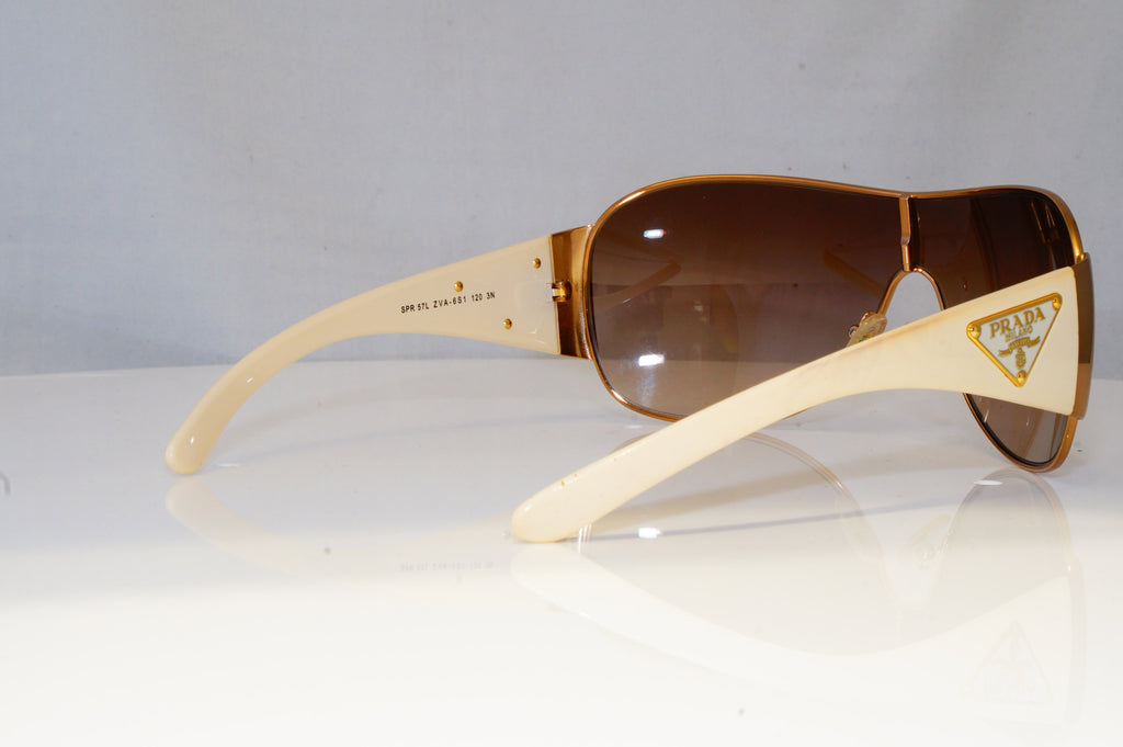 PRADA Mens Womens Designer Sunglasses White Shield IVORY SPR 57L ZVA-6S1 20379