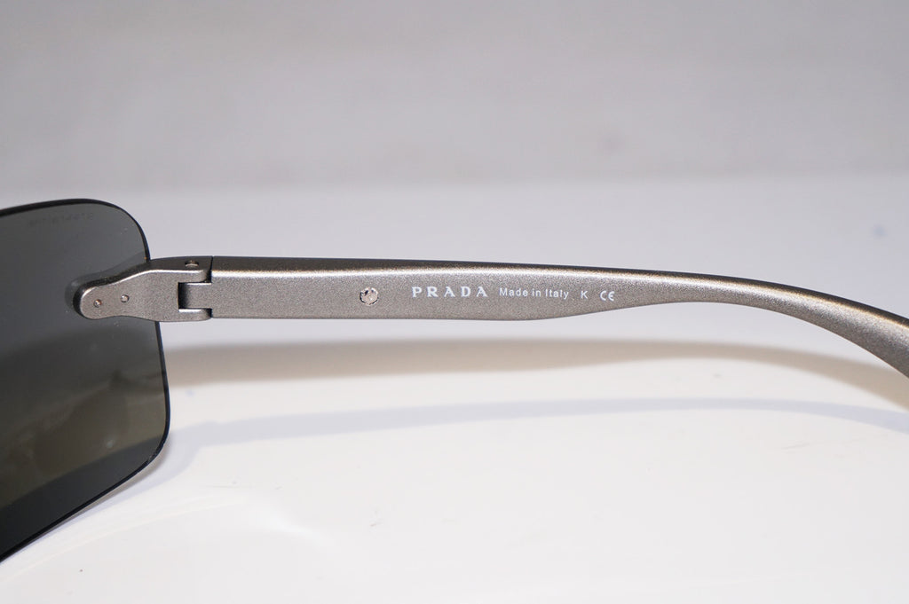 PRADA Mens Designer Sunglasses Silver Shield SPS 02M AAL-7W1 14748