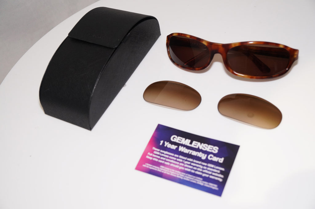 PRADA Mens Womens Unisex Designer Sunglasses Brown Wrap SPR 03I 4BW-6S1 16926
