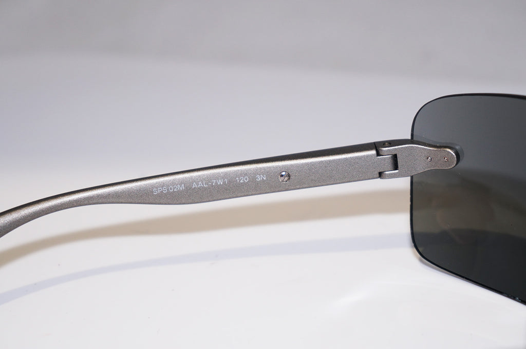 PRADA Mens Designer Sunglasses Silver Shield SPS 02M AAL-7W1 14748