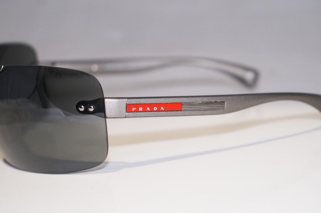 PRADA Mens Designer Sunglasses Silver Shield SPS 02M AAL-7W1 14748