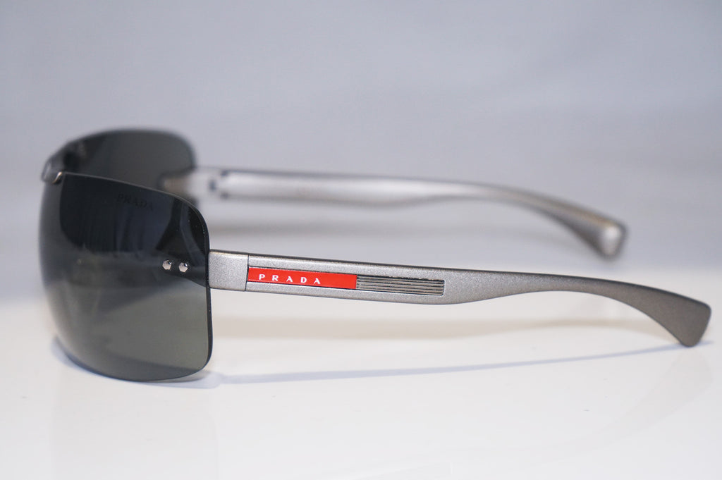 PRADA Mens Designer Sunglasses Silver Shield SPS 02M AAL-7W1 14748