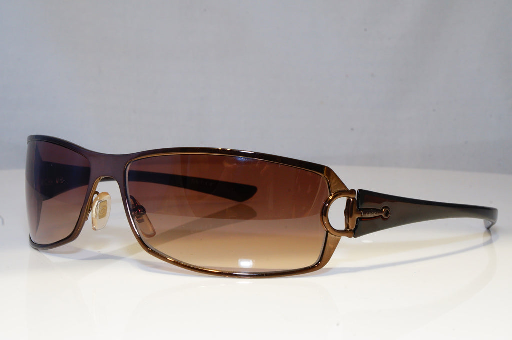 GUCCI Womens Diamante Designer Sunglasses Brown Rectangle GG 2971 DPQCC 20397