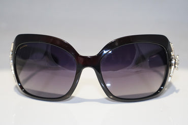 BVLGARI Womens Designer Crystal Sunglasses Black Oversized 8031 948/11 14760