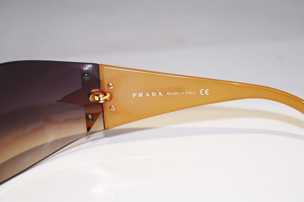 PRADA Mens Unisex Designer Star Sunglasses Brown Shield SPR 72G 5AK-6S1 14715