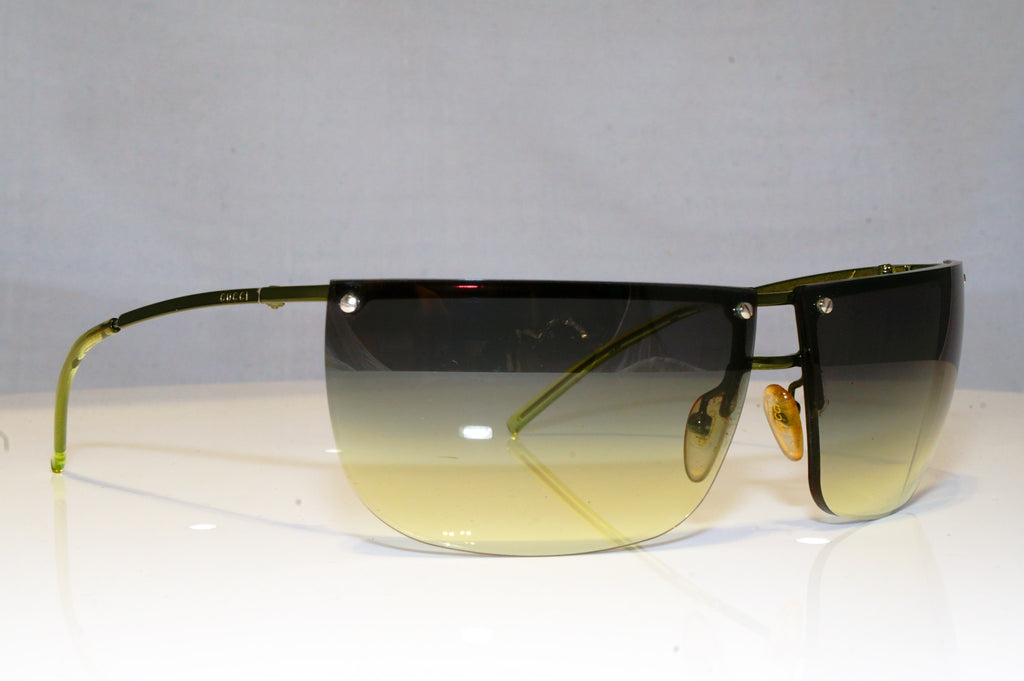 GUCCI Mens Unisex Vintage Designer Sunglasses Green Wrap GG 2563 074/12 16991