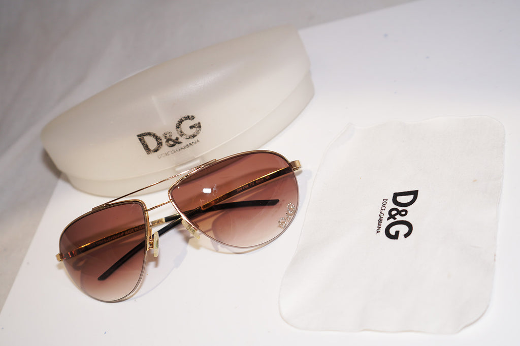 DOLCE & GABBANA Vintage Mens Unisex Designer Sunglasses Gold D&G 2166 772 14658