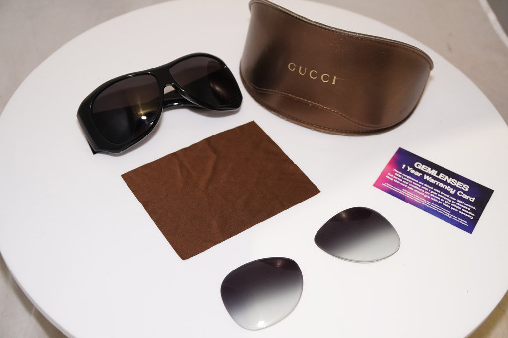 GUCCI Womens Oversized Designer Sunglasses Black STUDDED GG 3039 D28LF 17323
