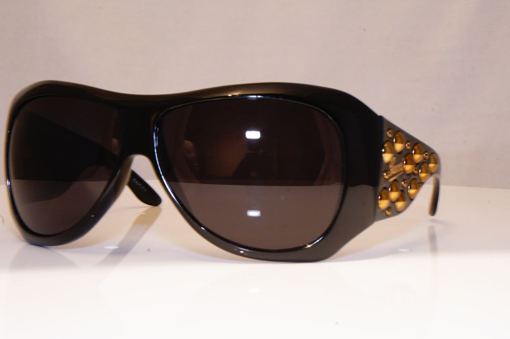 GUCCI Womens Oversized Designer Sunglasses Black STUDDED GG 3039 D28LF 17323