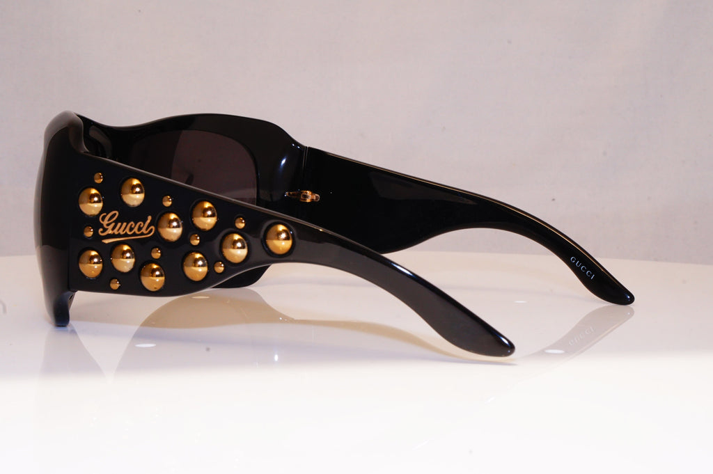 GUCCI Womens Oversized Designer Sunglasses Black STUDDED GG 3039 D28LF 17323