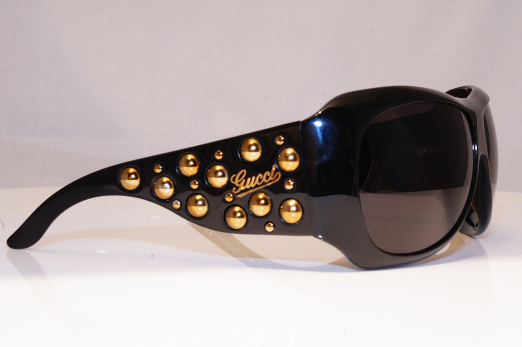 GUCCI Womens Oversized Designer Sunglasses Black STUDDED GG 3039 D28LF 17323