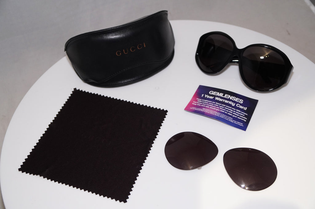 GUCCI Womens Diamante Oversized Designer Sunglasses Black GG 2927 807BN 17454