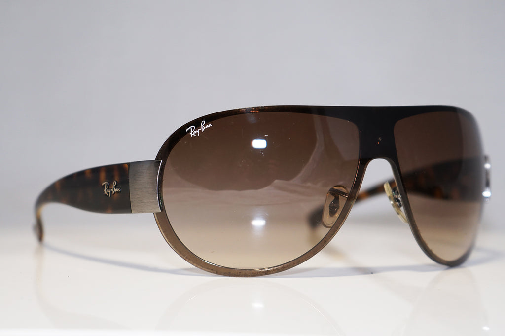 RAY-BAN Mens Designer Sunglasses Brown Shield RB 3350 004/13 15867